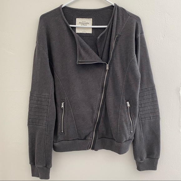 Abercrombie & Fitch Jackets & Blazers - A&F Moto Sweatshirt Jacket